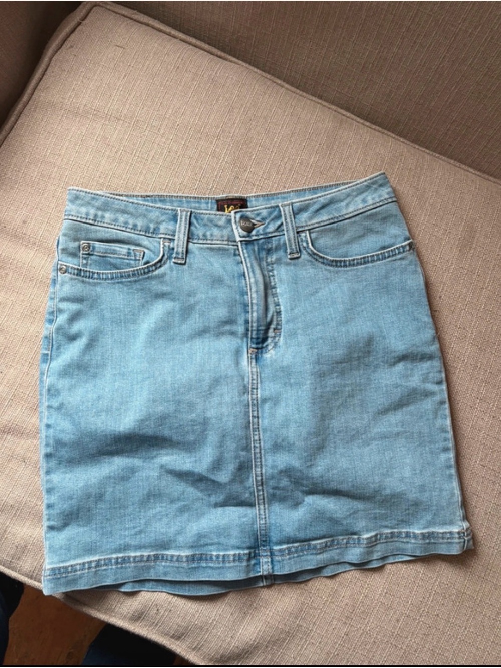 Lee Light Blue Denim Mini Skirt